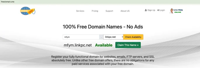 freesubdomain exist